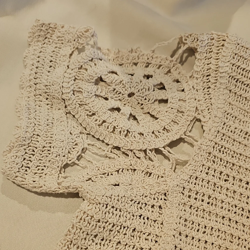 Solitaire Cream Crochet Lace Women's Blouse